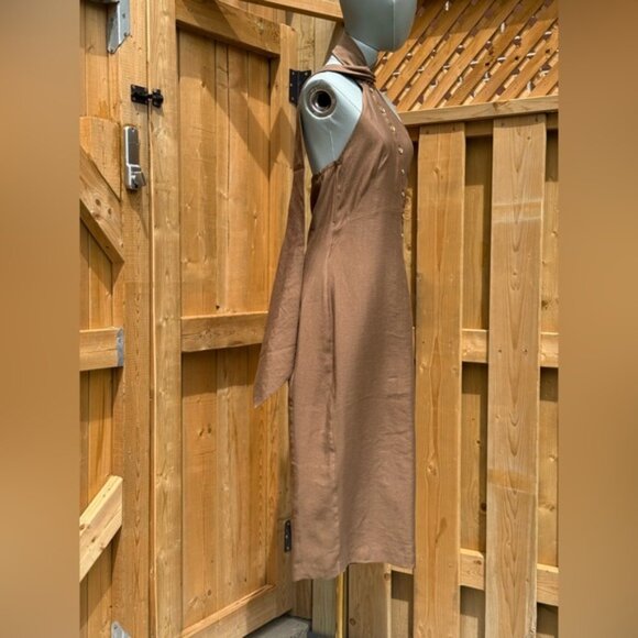 🆕 CULT GAIA 🧿 NWOT Romia Button-Detail Dress, Affogato Brown - Sz S - Picture 8 of 15